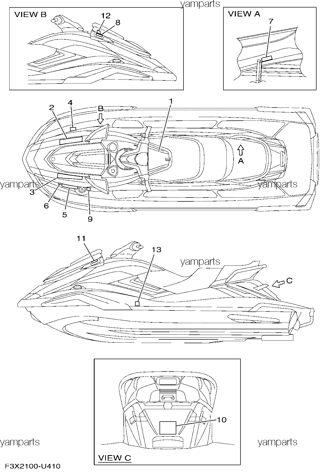 Наклейки предупреждения