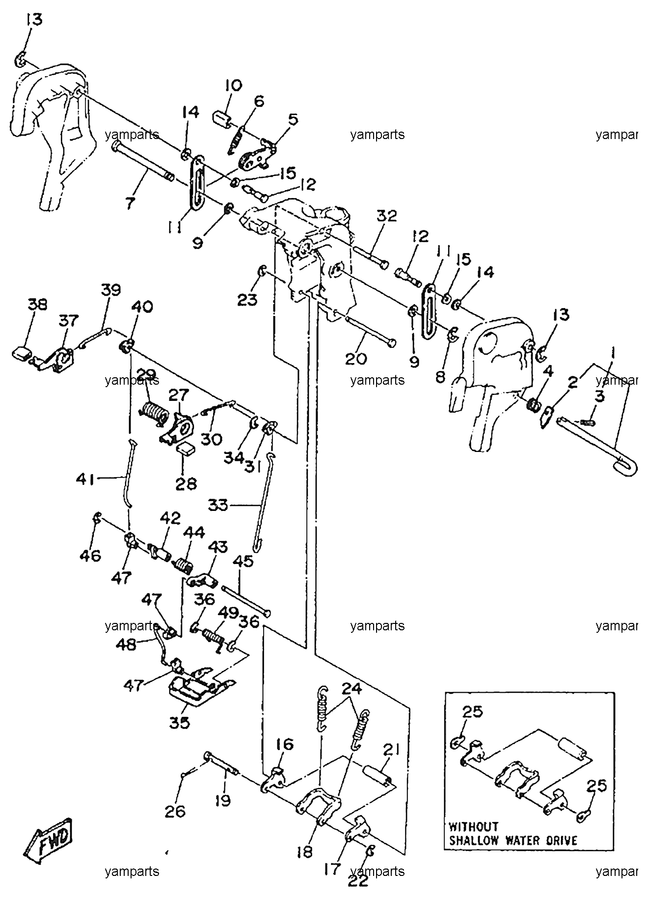 Подвеска двигателя (схема 2)