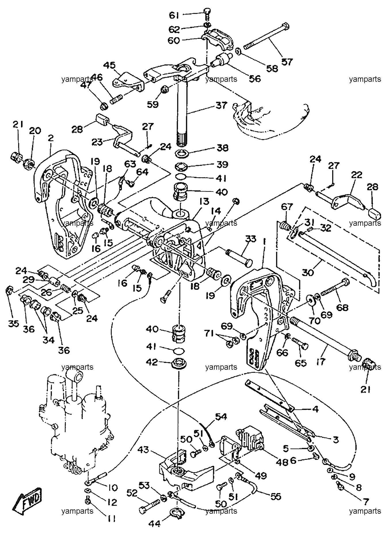 Подвеска двигателя, ЕТО (схема 2)