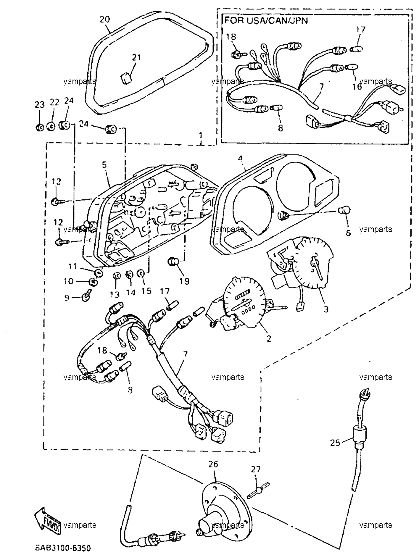 Приборы (спидометр и тахометр)