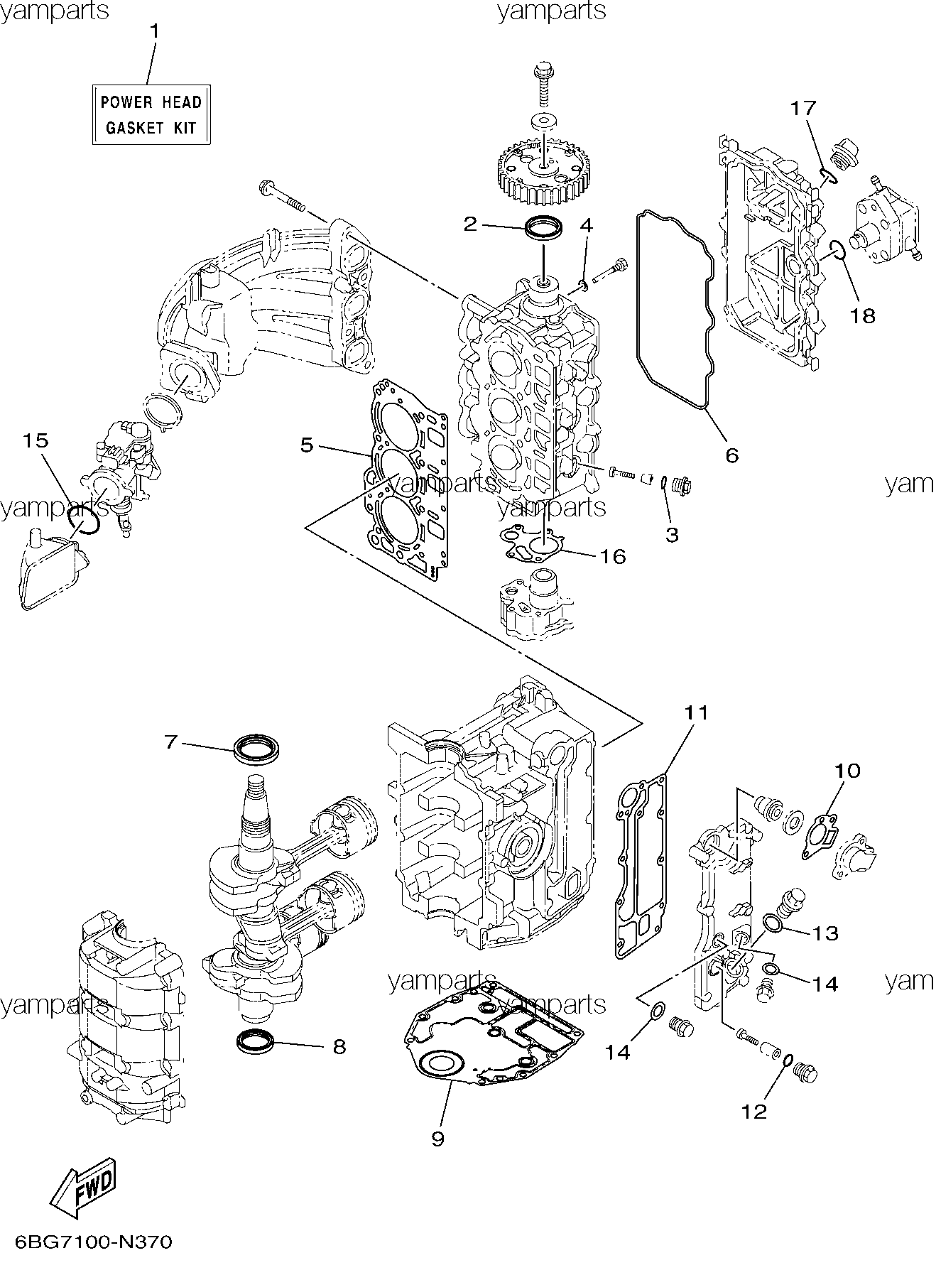 Комплект ремонтный (мотора)