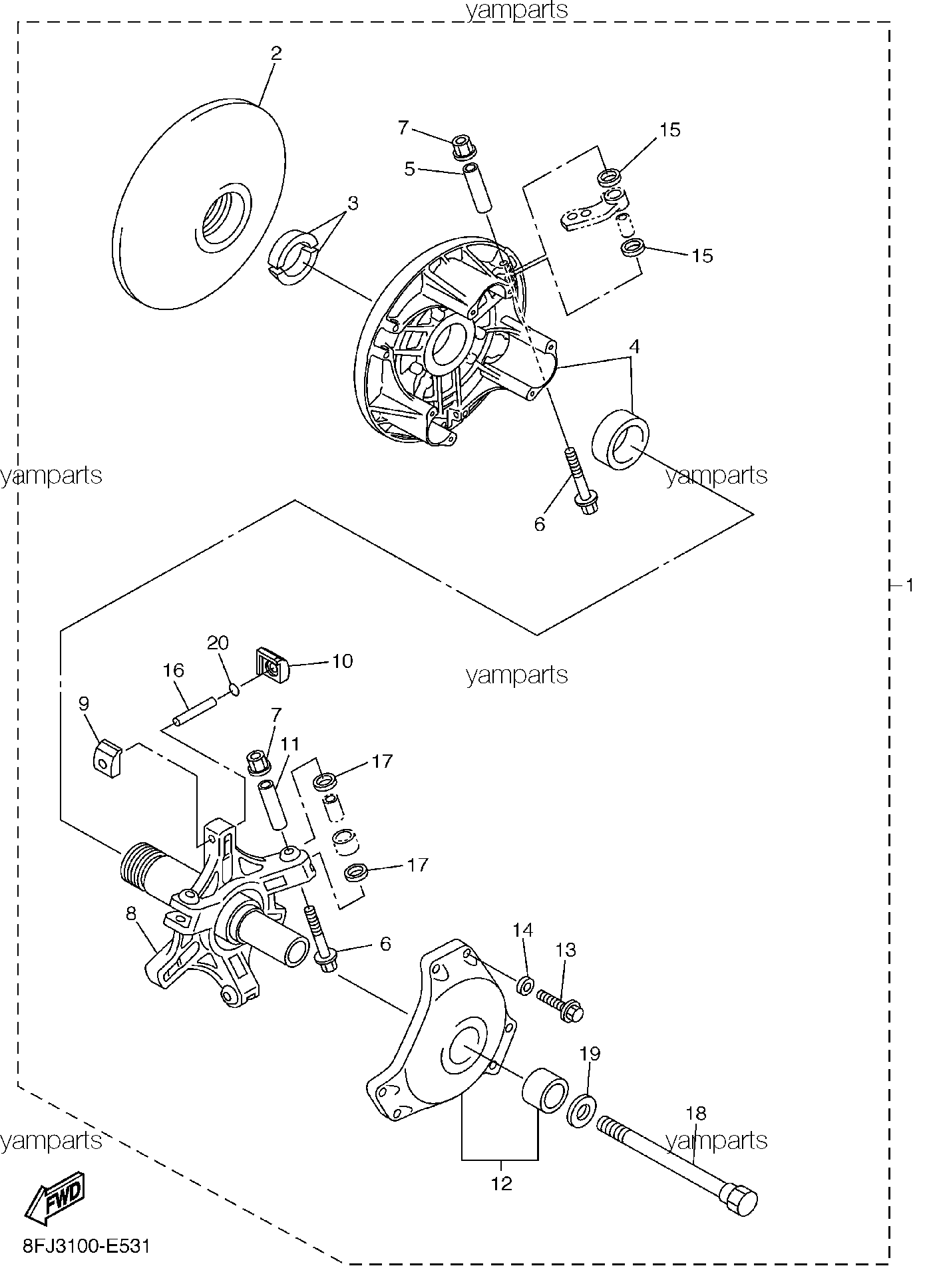 Ремкомплект вариатора