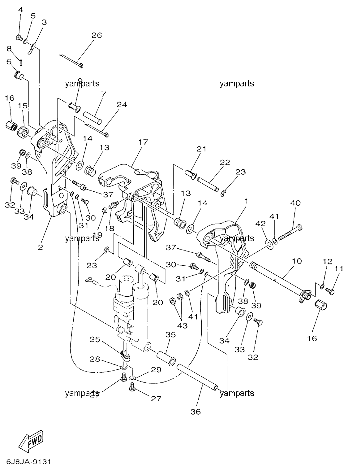 Подвеска двигателя (схема 3)