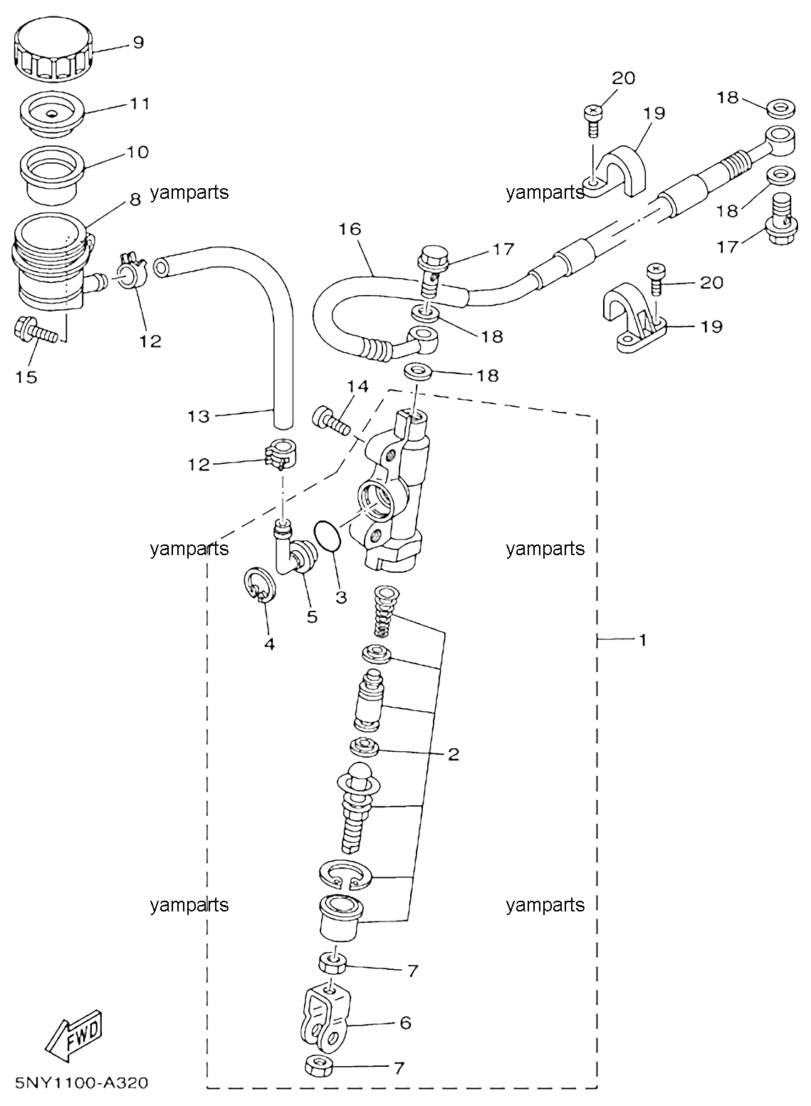 Цилиндр тормозной (заднего суппорта)