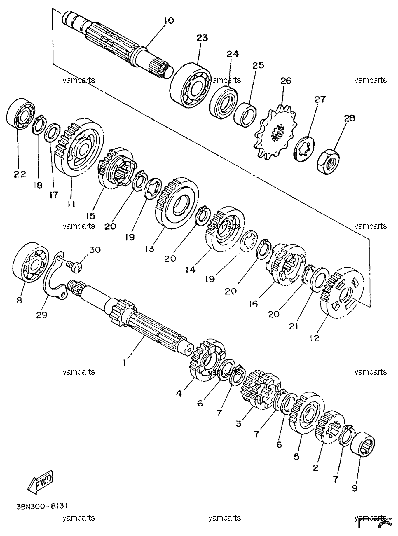 Шестерни коробки передач