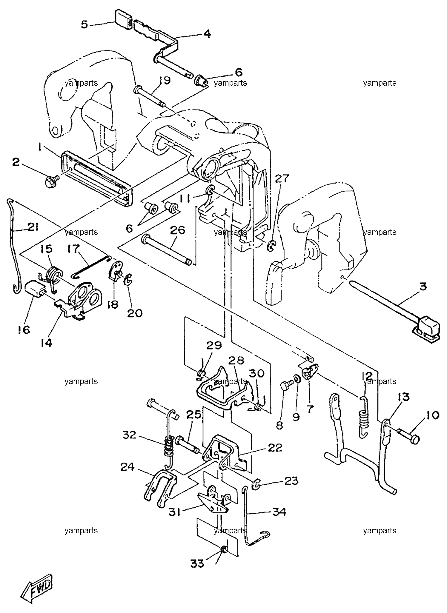 Подвеска двигателя, схема 2