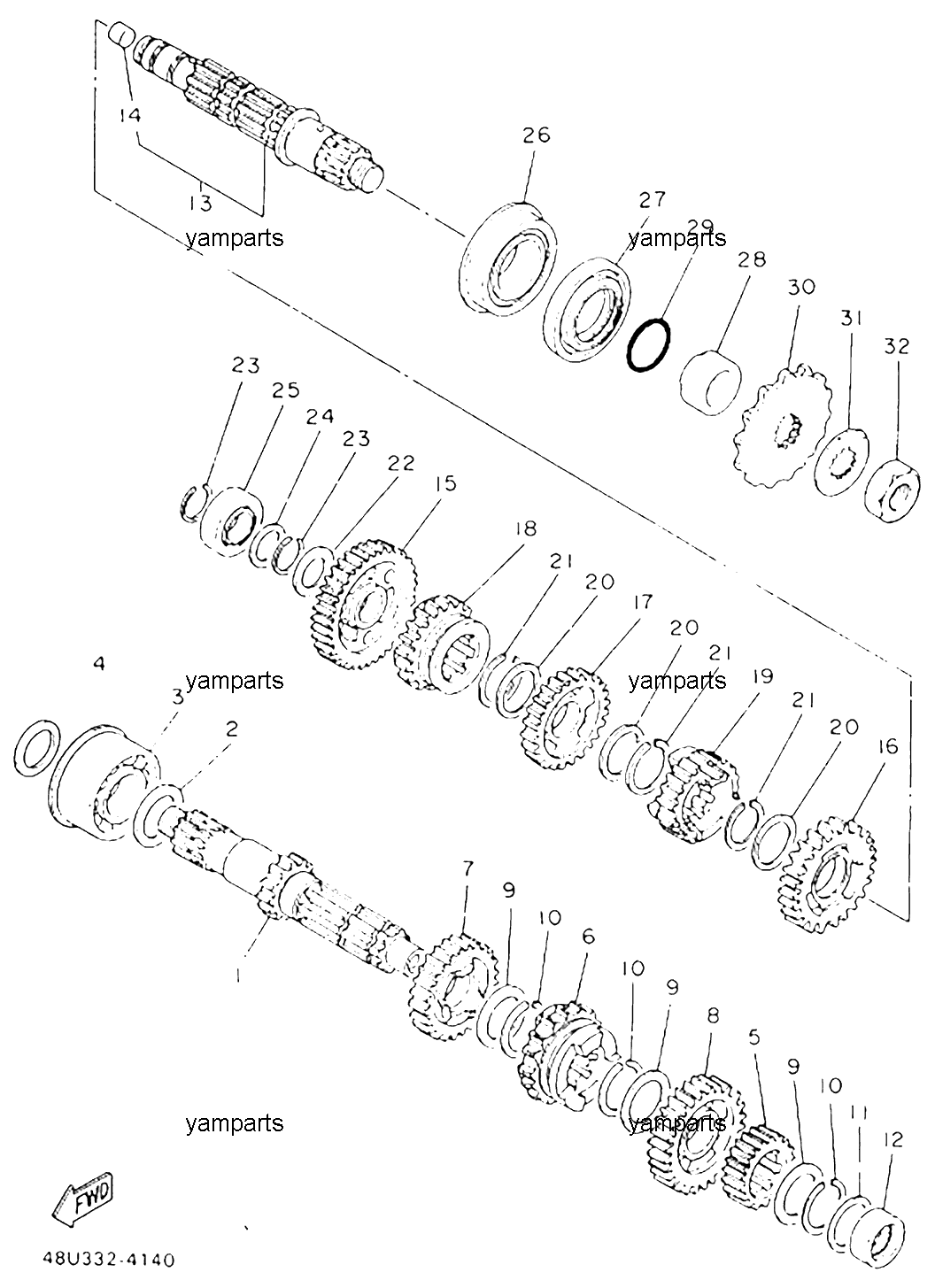 Шестерни коробки передач