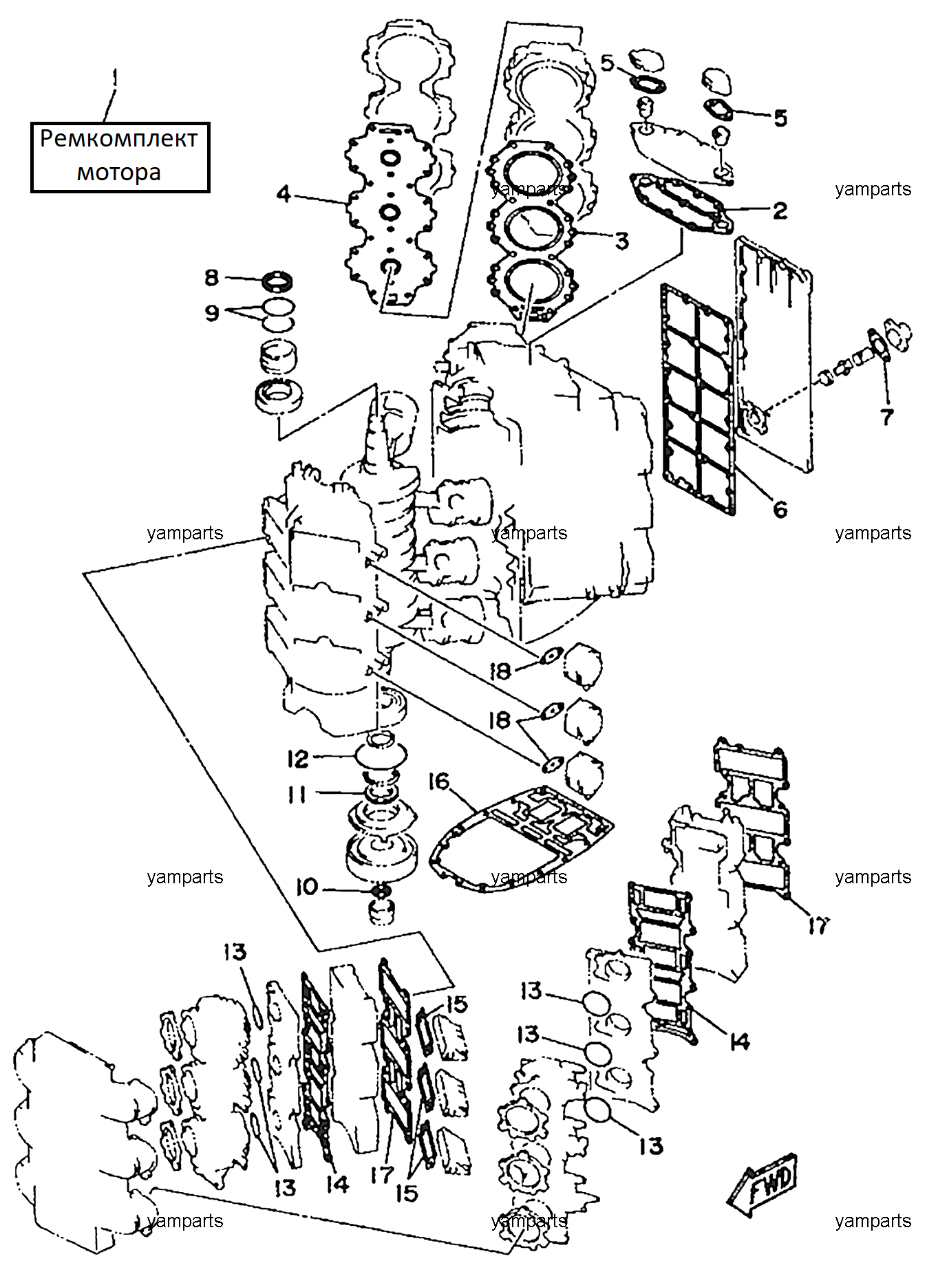 Комплект ремонтный (мотора)