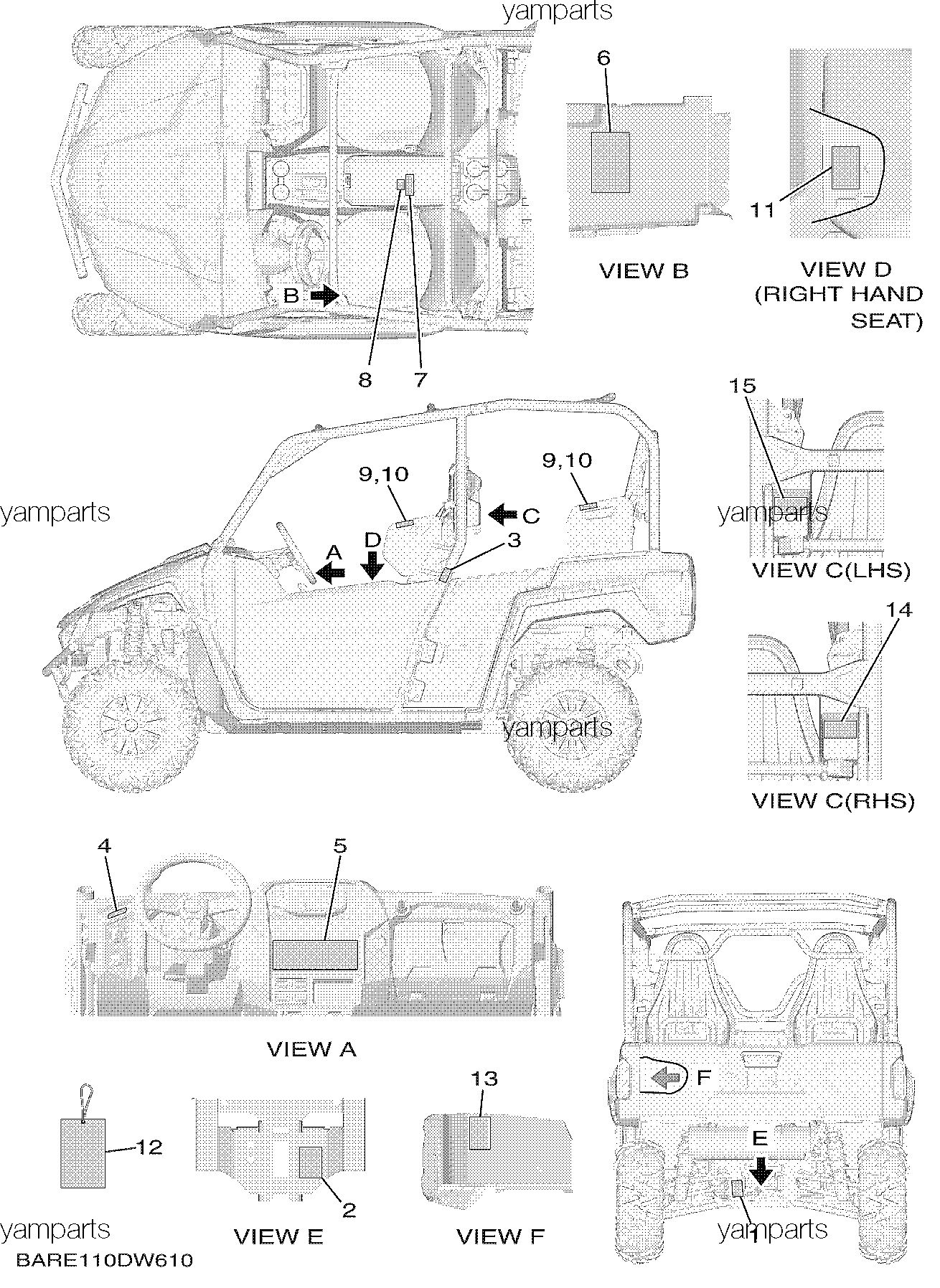 Наклейки предупреждения