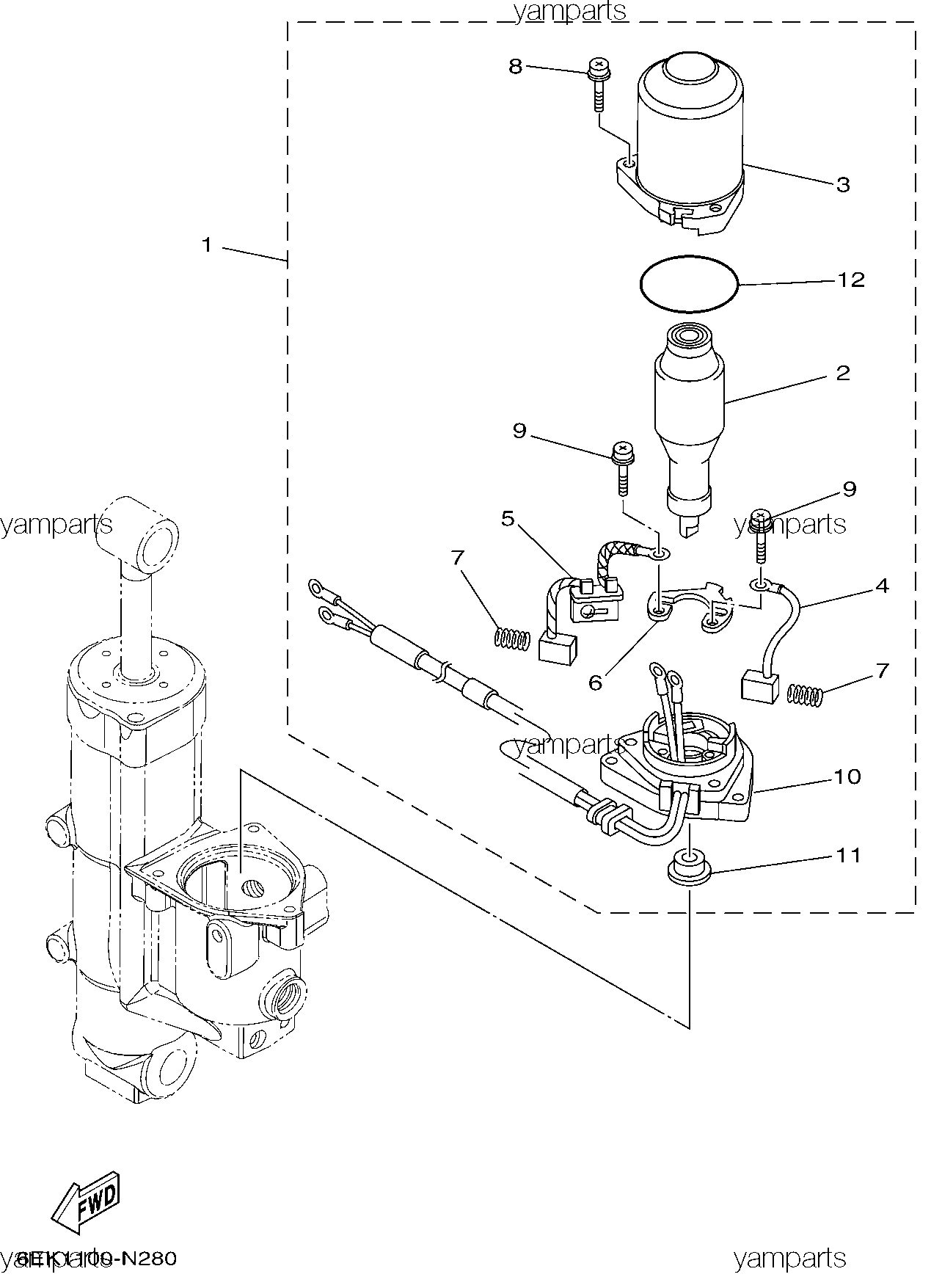 Электромотор гидроподъёмника