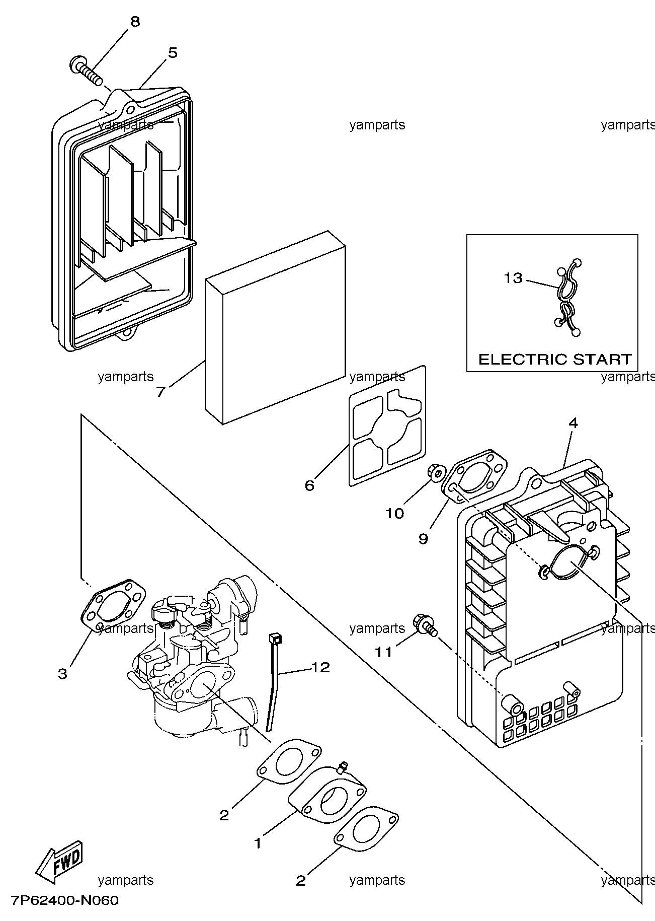 Детали впуска, фильтр воздушный